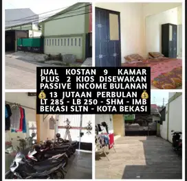 JUAL KOS KOST KOSAN KOSTAN 9 KAMAR PLUS 2 KIOS DI KOTA BEKASI