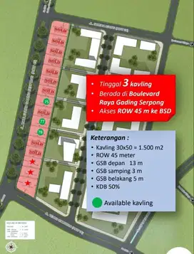TANAH KOMERSIL AREA PREMIUM DI GADING SERPONG DI JAMIN MURAH BANGET