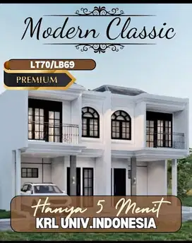 Desain modern eropa ekslusif di kelapa dua Depok - 2 menit Mako Brimob
