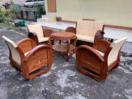 Kursi Sedan Babon angkrem full jati asli lawasan
