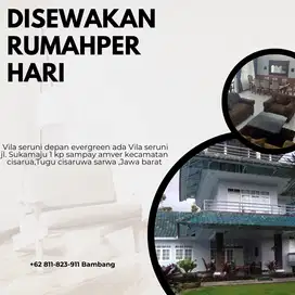Disewakan per hari 5juta. Khusus sabtu minggu 5jt perhari 4jt perhari