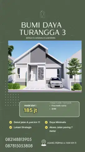 Rumah komersil harga subsidi tipe 38/100
