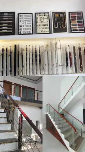 RAILING TANGGA STAINLESS DAN KACA