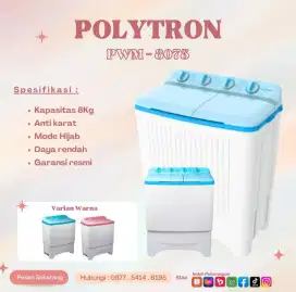Mesin Cuci Polytron 8kg