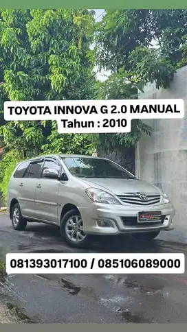 OYOTA  INNOVA TYPE G 2.0 Manual
Tahun : 2010,plat AD