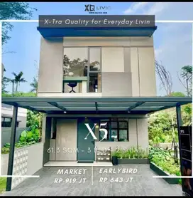Rumah 3 kamar 2 lantai free furnish dan subsidi dp lippo cikarang