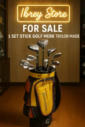 1 set stick Golf bekas kondisi 90% Up Jarang pakai Merk Taylor Made