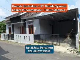 KONTRAKAN MURAH 3KT CANTIK MINIMALIS PURWOMARTANI 20JT NETT