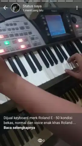Dijual keyboard merk Roland E - 50 bekas masih enak n normal