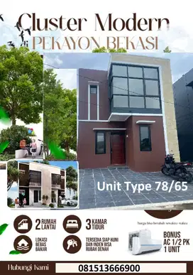 Dijual Rumah di Galaxy Jakamulya Bekasi Bebas Banjir