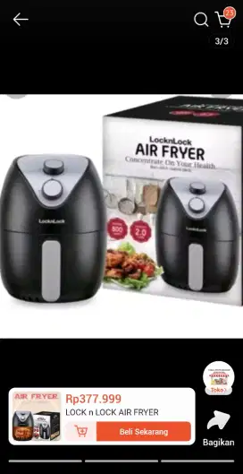 Jual air fryer kondisi 99%