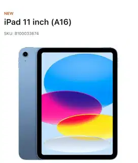 Credit Ipad Gen 11 128GB Ibox