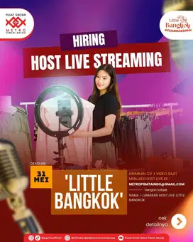 LIVE STREAMING HOST PUSAT PERBELANJAAN LITTLE BANGKOK TANAH ABANG