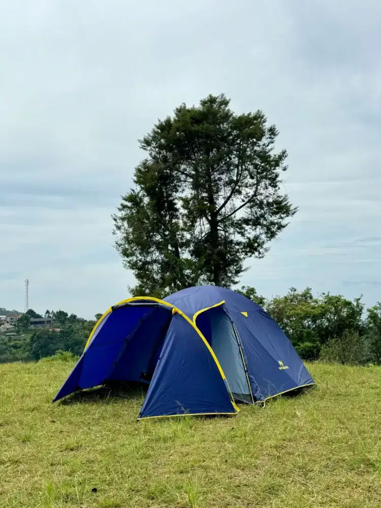 Tenda wild shell mandala 6 tenda camping 6-8 orang double layer