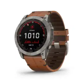 Garmin Fenix 7X Sapphire Solar BNIB Segel | Titanium Leather