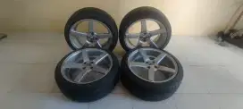 Velg hsr ne3 R18 4x100 plus ban rft