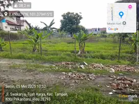 Tanah murah jl Taman Karya Panam kota Pekanbaru 600m2