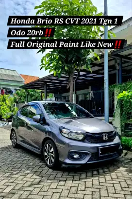 [KM 20rb!] Brio RS CVT 2021 Matic Tgn 1 Like New