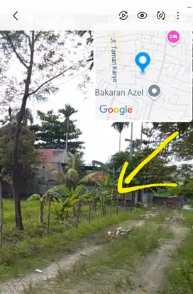 Tanah siap bangun jl Taman Karya Panam kota Pekanbaru 373m2
