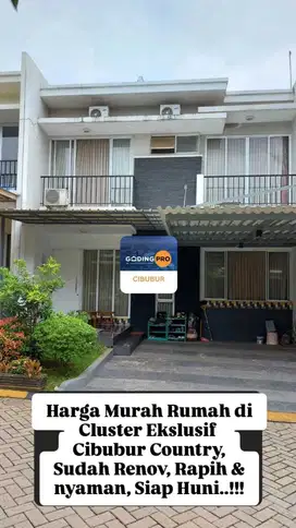 Dijual Rumah di Cluster Eksklusif Cibubur Country