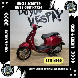 Vespa Sprint 150 iGET Abs Tahun 2018 Merah Doff Original