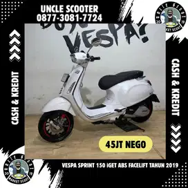 Vespa Sprint iGET ABS FACELIFT 150ie Tahun 2019 Putih