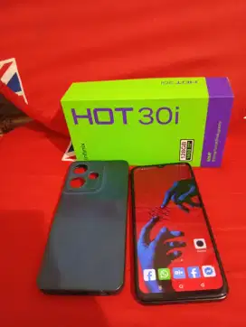 Infinix hot 30i ram 8gb+8/128gb lengkap mulus segel bonus