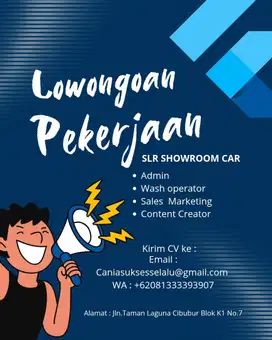 Dibutuhkan bagian Admin yg berpengalaman