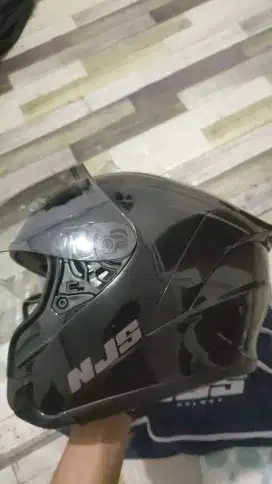 helm njs kairoz hitam half face