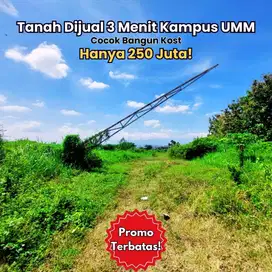 Tanah dijual siap bangunn kost kota malang; harga murah 200 jutaan