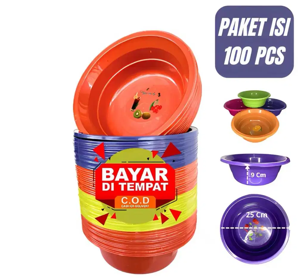 Paket 100pcs WakuL/Wadah berkatan hajatan diameter 25cm