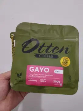 otten coffe roasted aceh gayo 200 gram wholebean