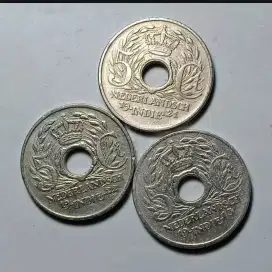 Promo 3 keping 1913 +21 +22 5 CENT NED INDIE ERA BELANDA KOLEKSI MURAH