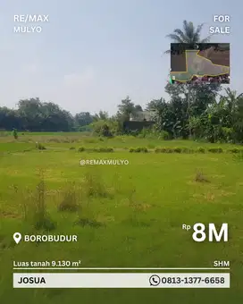 Dijual Tanah Seluas 9.130 m² Dekat Lokawisata