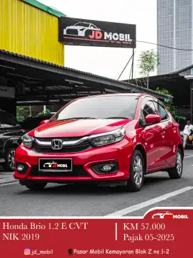 Honda Brio 1.2 E CVT AT 2019 merah agya ayla