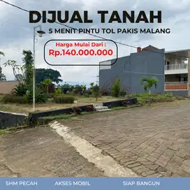 Tanah 5 Menit tol pakis malang siap bangun cocok untuk hunian baru