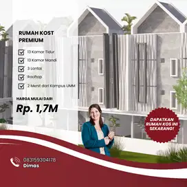 Rukos sebelah kampus UMM, 3 lantai hanya 2 menit dari lokasi