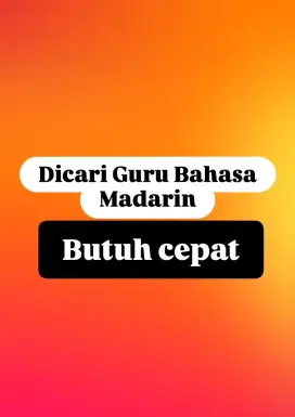 Dicari Guru mandarin