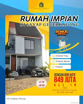Rumah murah 2 Lt di cigugur girang ciwaruga dekat Polban dan Gerlong