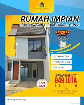 Dijual Cepat Rumah 800 jutan diciwaruga atas dekat Setiabudi Setrasari