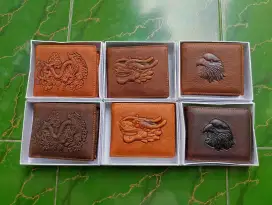 Dompet kulit sapi motif timbul