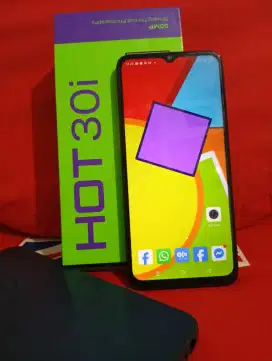 Infinix hot 30i ram 8gb+8/128 layar poni 6,6 Lengkap mulus segel