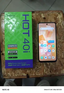 Infinix hot 40i 8/256 fullset udh nfc