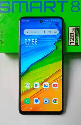 Infinix Smart 8 Ram 4+4/128 Mulus, Fullset masih garansi