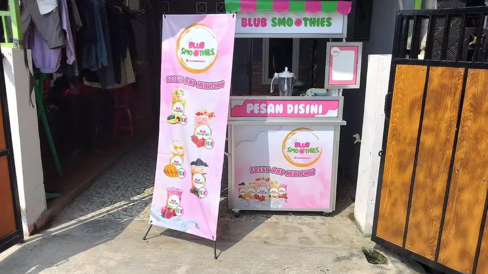 Gerobak jualan bongkar pasang