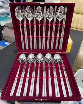 Korean Chopsticks & Soup Spoon Set 10 Kitchen Ware Stainless