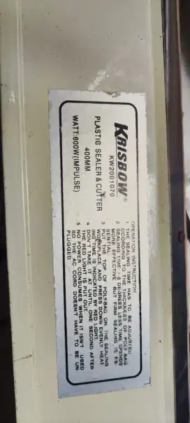 Plastik sealer dan cutter Krisbow