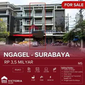 Ruko 4 lantai DIJUAL di Kawasan Ngagel Tengah Kota Surabaya