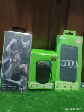 Powerbank 10000MAH Dual USB PD Fast Charging and Speaker Bluetooth