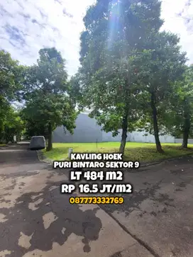 16180 / jual cepat kavling bagus hook Puri Bintaro Taman Puri